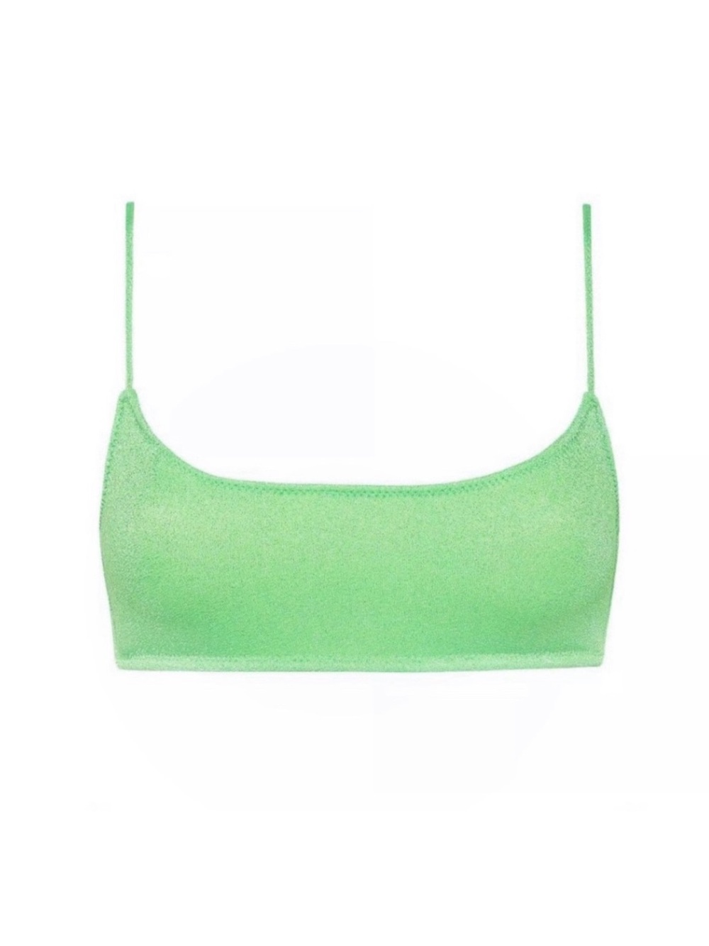 Triangl Swimwear Mica Lime Sparkle Green Bandeau Swim Top